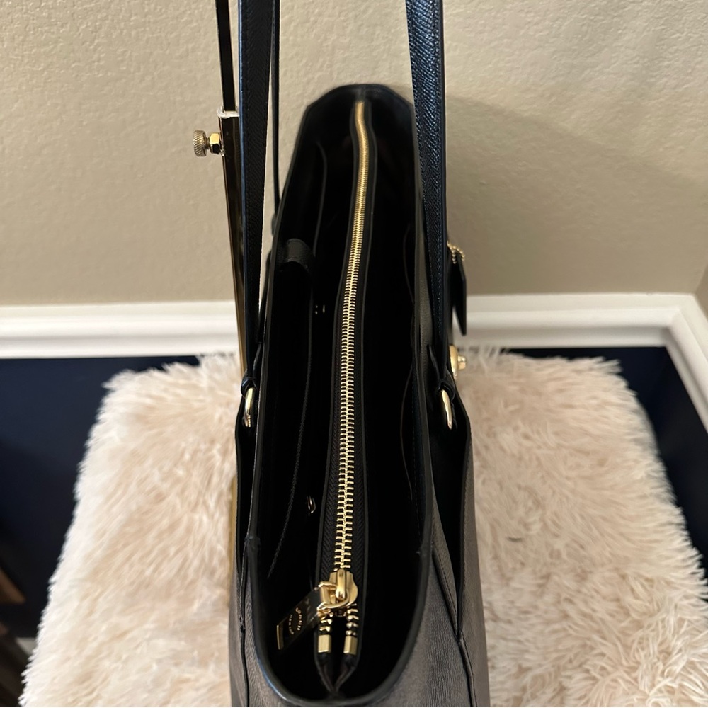 Coach Folio Tote in Black with Gold Hardware - Picture 6 of 16